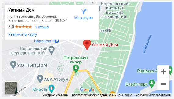 Уютный Дом на карте города Воронеж Уютный Дом на карте города Воронеж