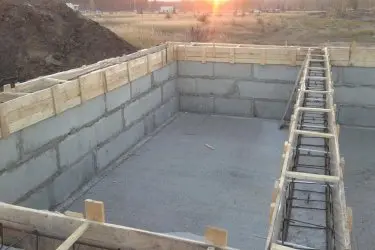 Устроийство блочного фундамента